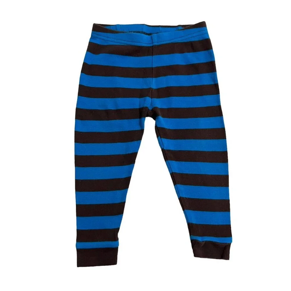 Leveret 18-24m Blue & Brown Striped Pajamas